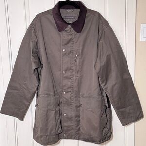 Men's Brown Jacket with Dark Collar